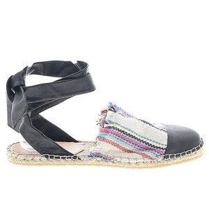Loeffler Randall Black and Multicolor Espadrille Sandals- size 7